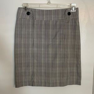 Black and white skirt.